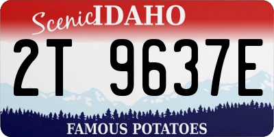 ID license plate 2T9637E