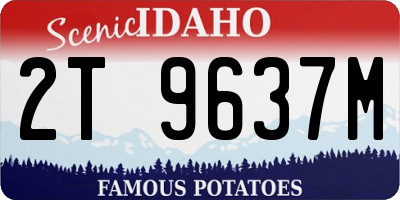 ID license plate 2T9637M