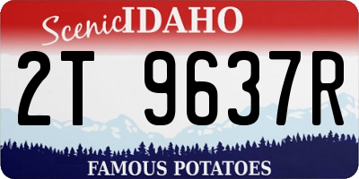 ID license plate 2T9637R