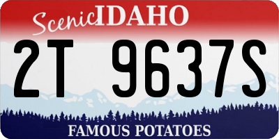 ID license plate 2T9637S