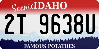 ID license plate 2T9638U