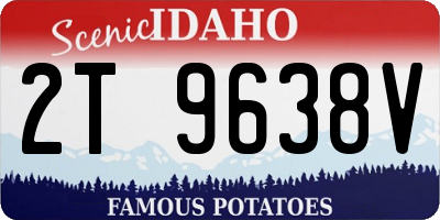 ID license plate 2T9638V