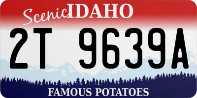 ID license plate 2T9639A