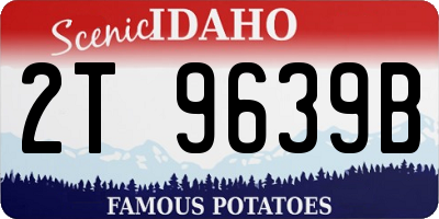 ID license plate 2T9639B