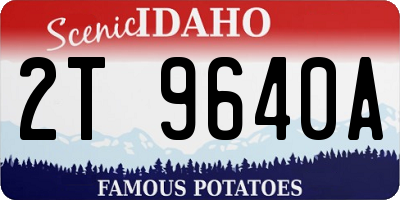 ID license plate 2T9640A