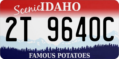 ID license plate 2T9640C