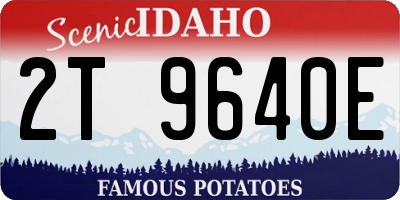 ID license plate 2T9640E