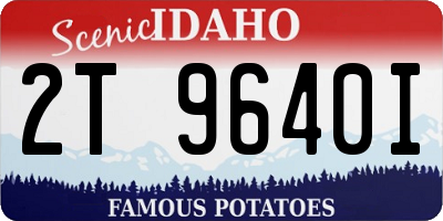 ID license plate 2T9640I
