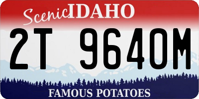 ID license plate 2T9640M