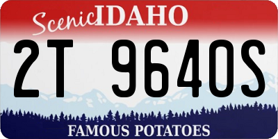 ID license plate 2T9640S