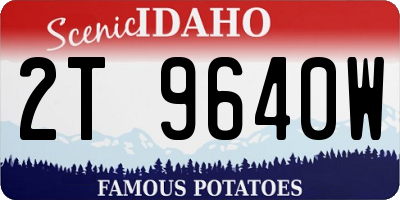 ID license plate 2T9640W