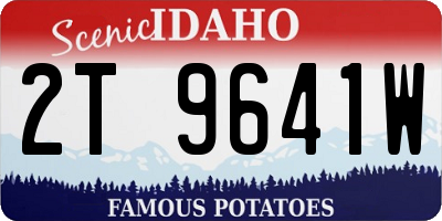 ID license plate 2T9641W