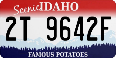 ID license plate 2T9642F