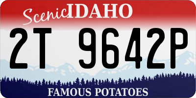 ID license plate 2T9642P