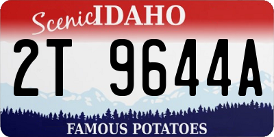 ID license plate 2T9644A