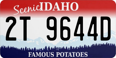 ID license plate 2T9644D