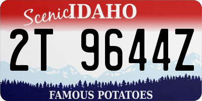 ID license plate 2T9644Z