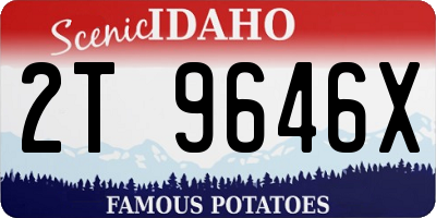 ID license plate 2T9646X