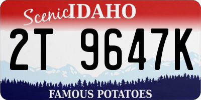 ID license plate 2T9647K