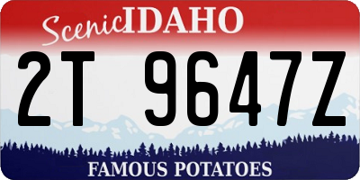 ID license plate 2T9647Z