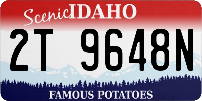 ID license plate 2T9648N