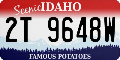 ID license plate 2T9648W