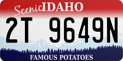 ID license plate 2T9649N