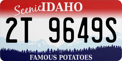 ID license plate 2T9649S