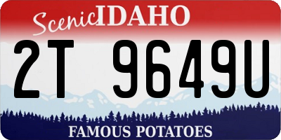 ID license plate 2T9649U