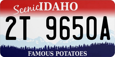 ID license plate 2T9650A