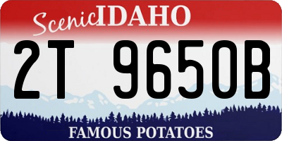 ID license plate 2T9650B