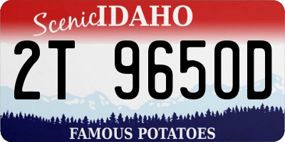 ID license plate 2T9650D