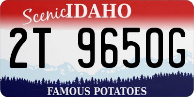 ID license plate 2T9650G