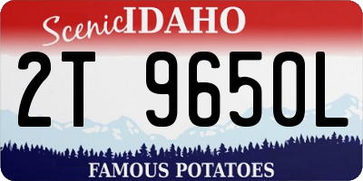 ID license plate 2T9650L