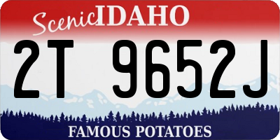 ID license plate 2T9652J