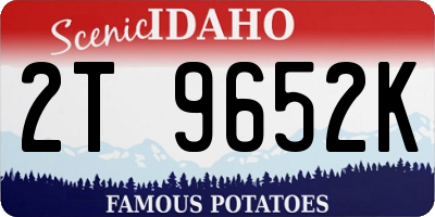 ID license plate 2T9652K