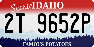 ID license plate 2T9652P