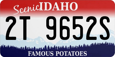 ID license plate 2T9652S