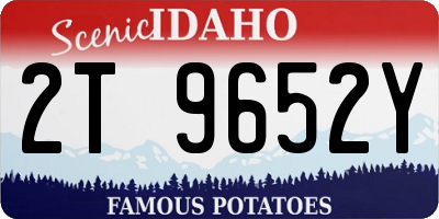 ID license plate 2T9652Y