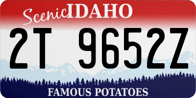 ID license plate 2T9652Z