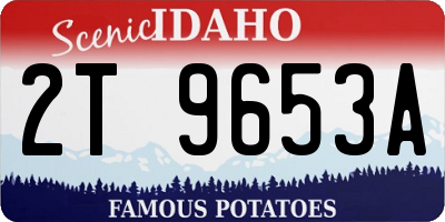 ID license plate 2T9653A