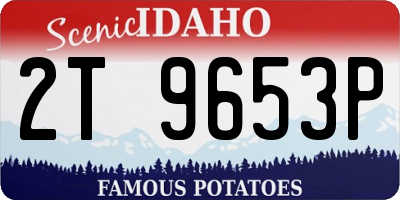 ID license plate 2T9653P