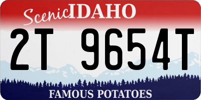 ID license plate 2T9654T