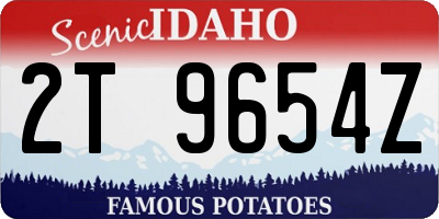 ID license plate 2T9654Z