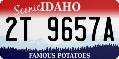 ID license plate 2T9657A