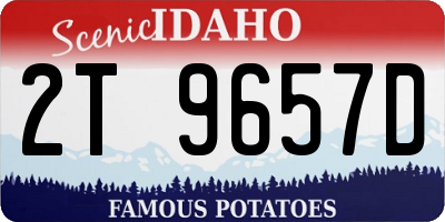 ID license plate 2T9657D