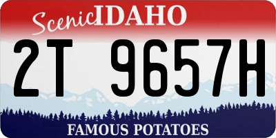 ID license plate 2T9657H