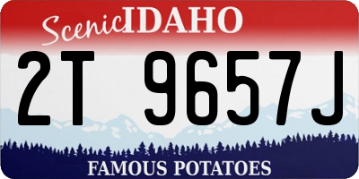 ID license plate 2T9657J