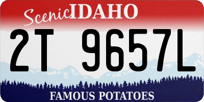 ID license plate 2T9657L
