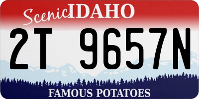 ID license plate 2T9657N